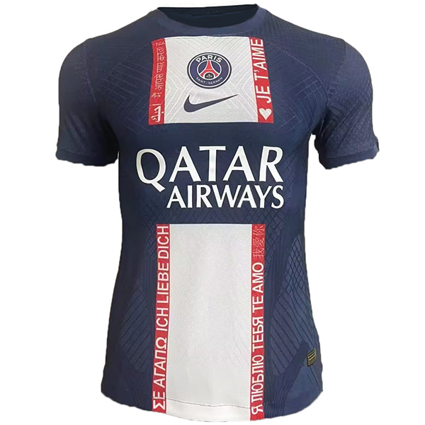 Paris saint germain special player edition jersey soccer uniform PSG navy kit men's sportswear football tops sport shirt 2023-2024